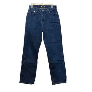 L.L. Bean Mens Natural Fit Blue Denim Jeans 100% Cotton Straight Leg 30 x 34